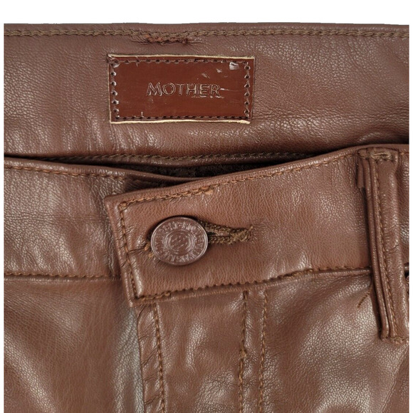 MOTHER High Waisted Rail Skimp Pants - Friar Brown, Wax on Wax Off - Picture 5 of 10